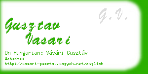 gusztav vasari business card