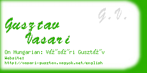 gusztav vasari business card